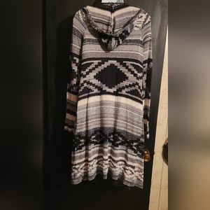 Mudd women's black and white long sweater size S